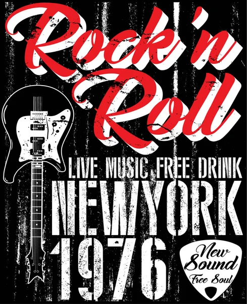 Rock affisch monokrom hipster vintage etikett; Badge; Rackarn "ha — Stock vektor