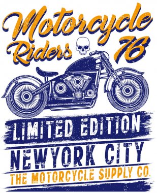 Motosiklet tee grafik tasarım