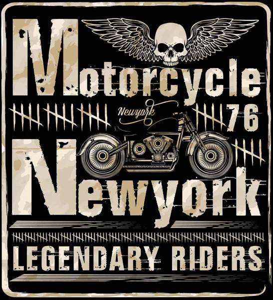 Motosiklet tee grafik tasarım