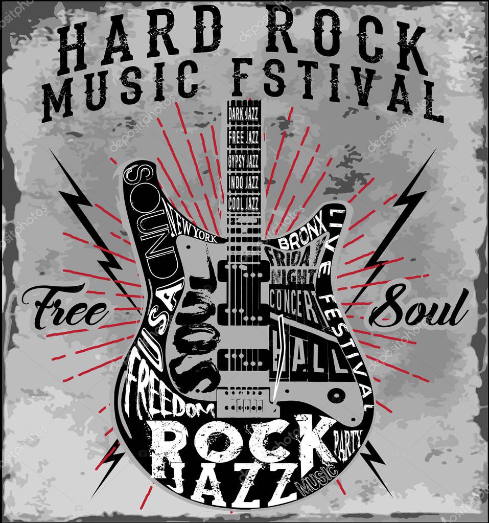 Hard Rock Music Poster