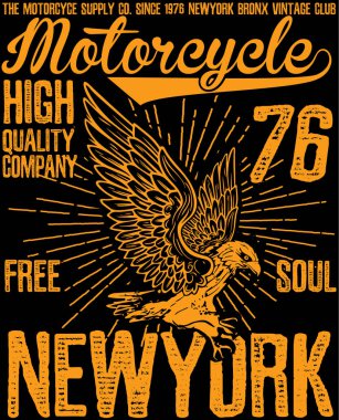 Vintage motosiklet poster t gömlek grafik tasarım
