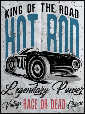 Retro araba. Eski model araba. Spor araba.