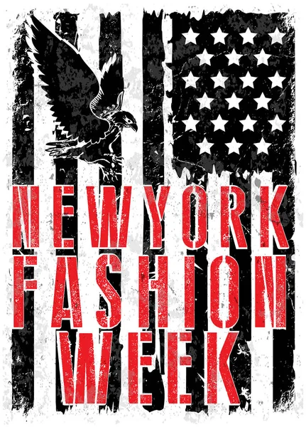 New York Fashion Typografie, T-Shirt-Grafiken, Vektoren — Stockvektor
