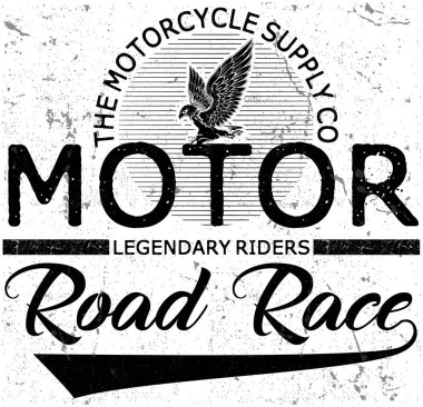 Vintage motosiklet poster t gömlek grafik tasarım