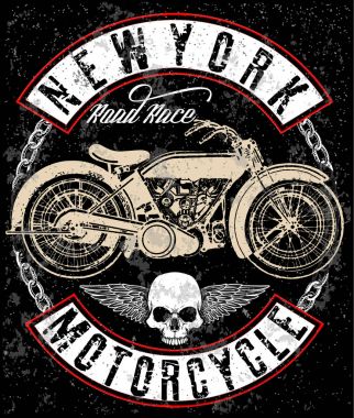 Motosiklet poster t gömlek grafik tasarım