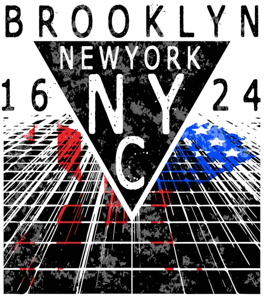 Newyork City Typografie, Slogan, T-Shirt-Grafiken, Vektoren, — Stockvektor