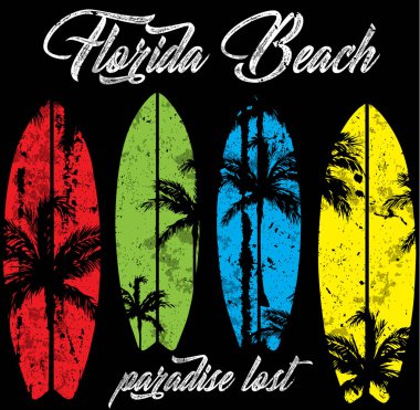 Tropikal gün batımında beach florida