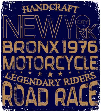Vintage motosiklet poster t gömlek tipografi grafik tasarım