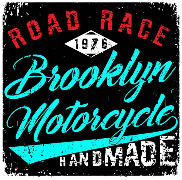 Vintage motosiklet t-shirt grafiği