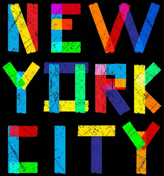 NewYork města typografie, slogan, tričko grafika, vektory, — Stockový vektor