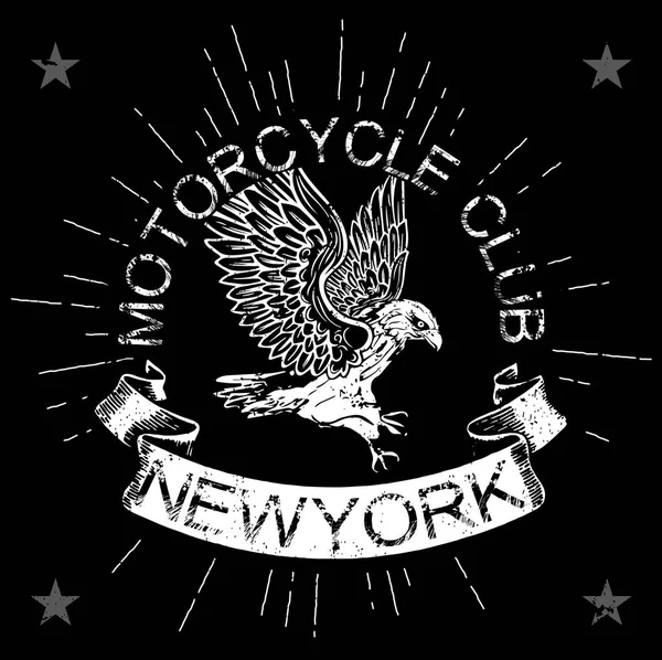 Tipografía de motocicleta; gráficos de camisetas; vectores — Archivo Imágenes Vectoriales