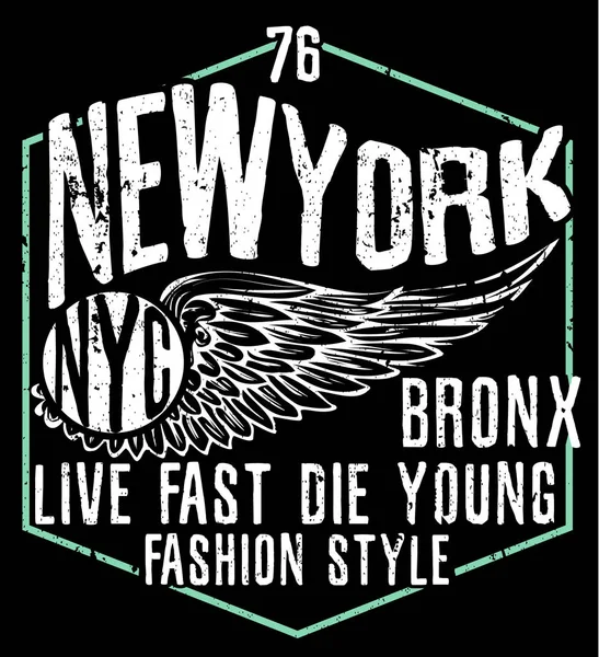 Newyork City tipografia grafica — Vettoriale Stock