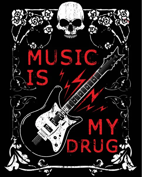Hard Rock musik affisch — Stock vektor