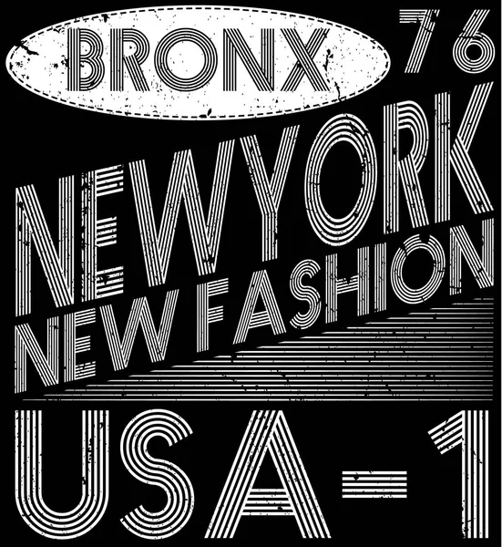 Newyork City tipografia, slogan, grafica t-shirt, vettori , — Vettoriale Stock
