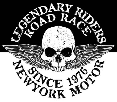 Vintage motosiklet. Çizilmiş grunge vintage illüstrasyon el