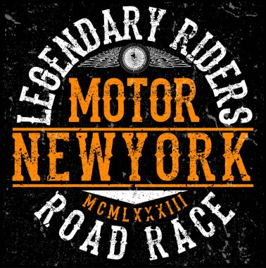 Motosiklet tee grafik tasarım