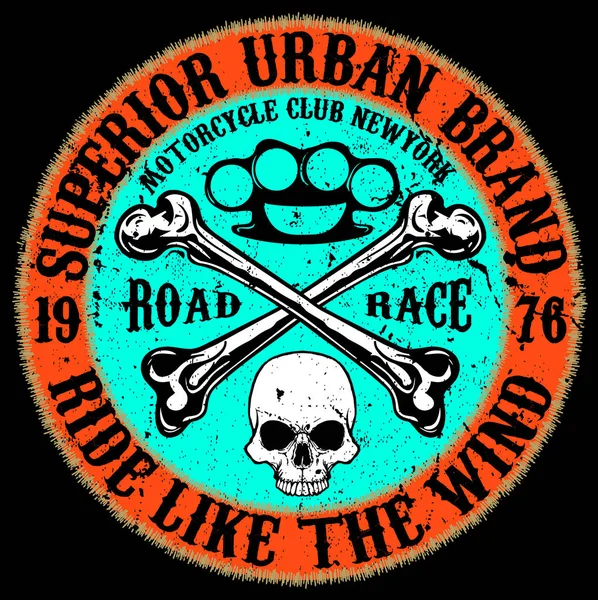 Motosiklet tipografi tee grafik tasarım