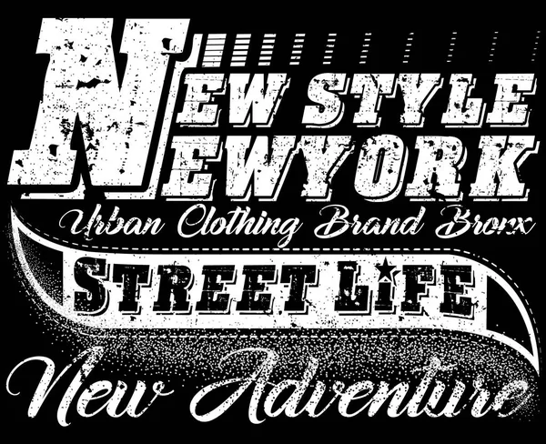 New York tipografia design — Vettoriale Stock