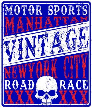 Tee kafatası motosiklet grafik tasarım