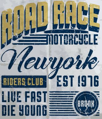 Vintage motosiklet. Çizilmiş grunge vintage illüstrasyon el