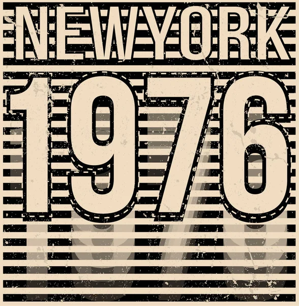 Nueva york moda tee tipografía diseño gráfico — Archivo Imágenes Vectoriales