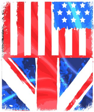 Amerika ve İngiltere'de grunge bayrak 