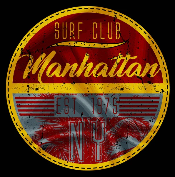 Μανχάταν surf club Μόδα στυλ — Διανυσματικό Αρχείο