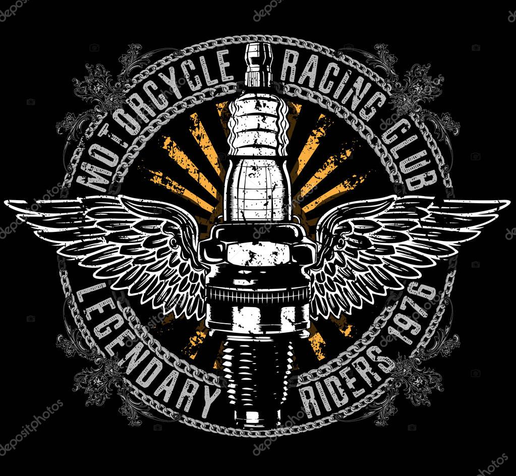 Vintage Motorcycle T-shirt Graphic