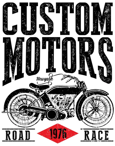 Etiquetas de motocicleta vintage; emblemas e elementos de design —  Vetores de Stock