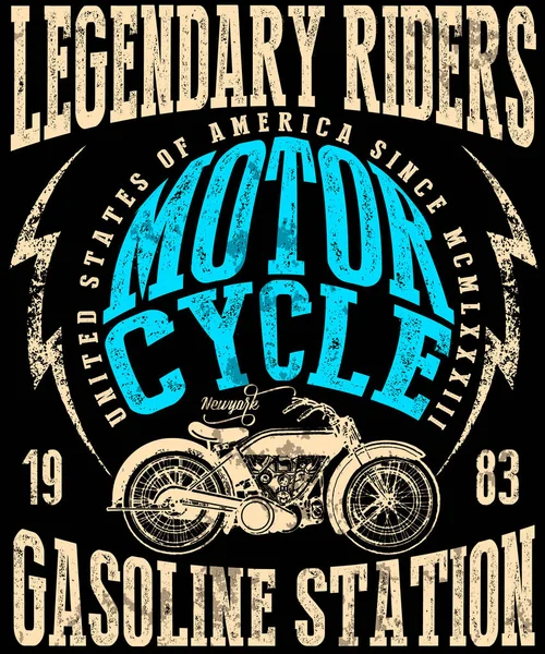 Motosiklet etiket t-shirt tasarımı ile özel chop çizimi