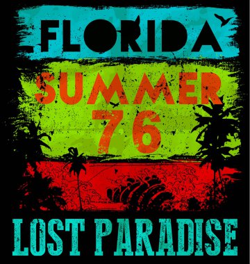 yaz plaj vektör arka planda retro tarzı