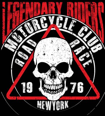 Vintage motosiklet t-shirt grafiği