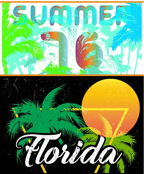 Plantilla de diseño de póster de vela Florida — Vector de stock