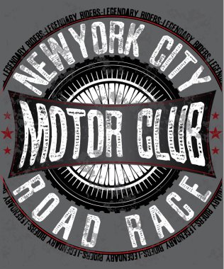 Motorsporları logo, tee, denim, jersey ve moda grafik tasarım