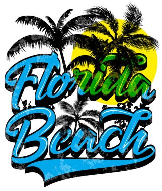 yaz plaj vektör arka planda retro tarzı