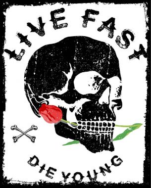 Kafatası Tee Poster moda stil