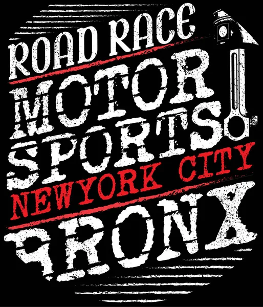 Motorcykel Racing typografi grafik och affisch. Skalle och gamla — Stock vektor