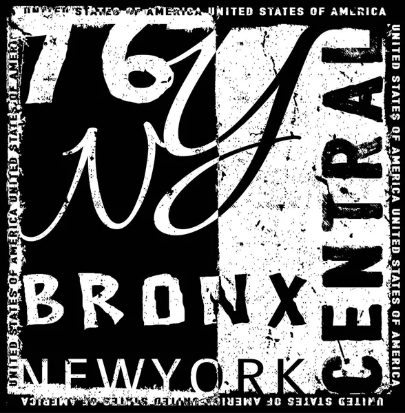 New York Grafik Typografie Gestaltung — Stockvektor