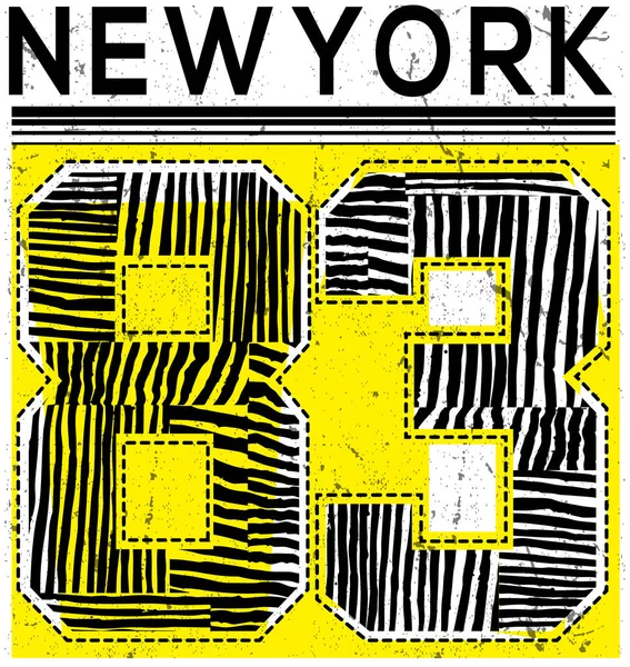 New York City Typografie, T-Shirt-Grafiken, Vektoren — Stockvektor