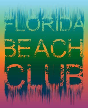Florida yaz tee grafik tasarım