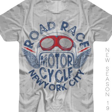 Motosiklet tee grafik tasarım