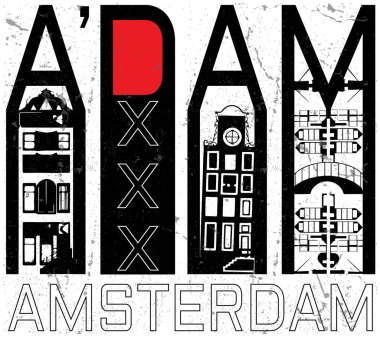 Amsterdam kafatası T shirt grafik tasarım