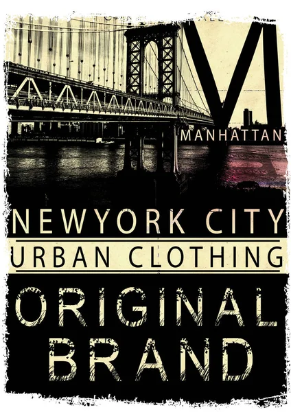 Нью-Йорк типографіки T сорочка графічний мода дизайн плаката — стокове фото