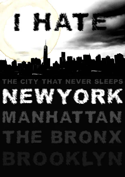 Plakat projekt graficzny moda Nowy Jork typografii T shirt — Zdjęcie stockowe