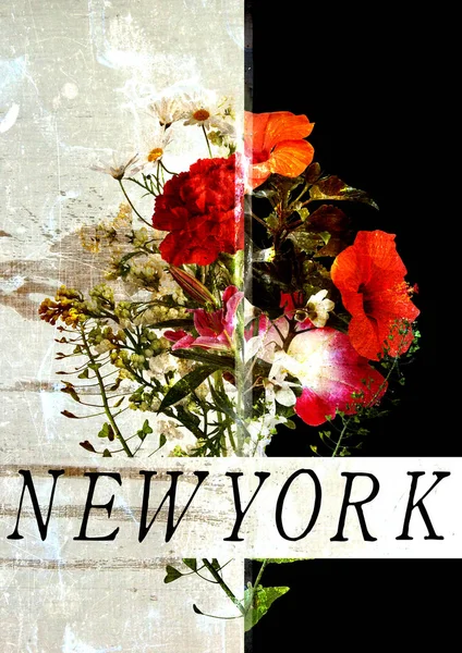 New York Typografie T-Shirt Grafik Mode Design Poster — Stockfoto