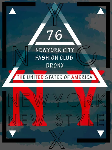 New york Fashion typografi grafisk design — Stock vektor