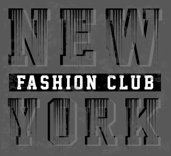 New York tipografia design — Vettoriale Stock
