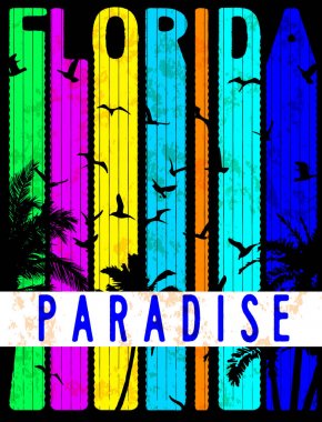 Tropikal gün batımında beach florida