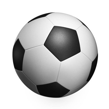 Futbol topu. Beyaz arka plan üzerinde izole