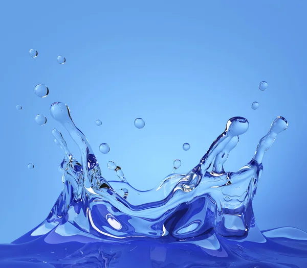 Water splash. 3D render — Stock Photo, Image